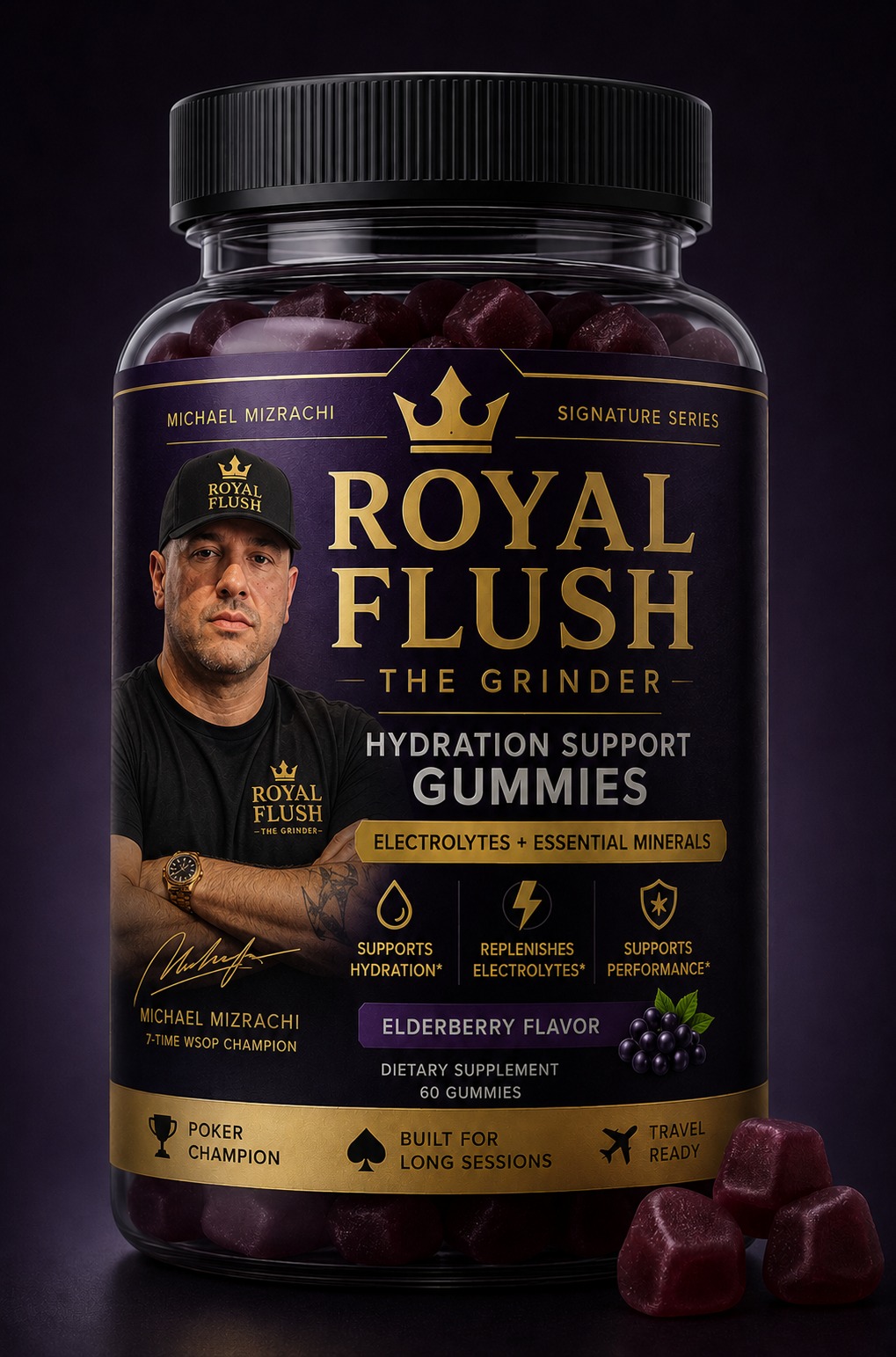 The Grinder hydration gummies bottle